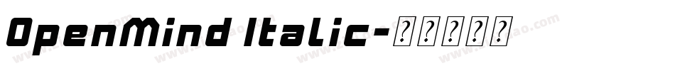 OpenMind Italic字体转换